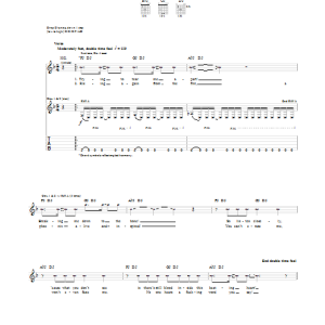 Escape the Fate Ungrateful Musik Noten - Guitar Tab - 153852-0