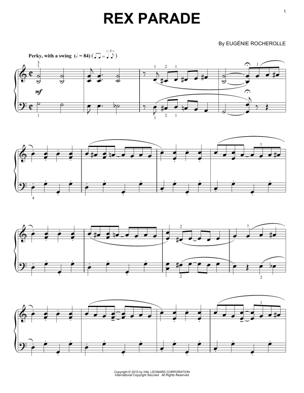 Eugénie Rocherolle Rex Parade Musik Noten - Piano Solo - 158311-0