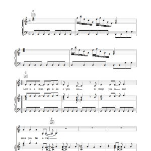 Eurythmics Love Is A Stranger Musik Noten - Piano, Vocal & Guitar Chords - 36345-0