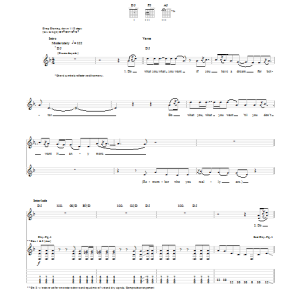 Evanescence What You Want Musik Noten - Guitar Tab - 87042-0