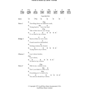 Everly Brothers Lay It Down Musik Noten - Guitar Chords/Lyrics - 104639-0