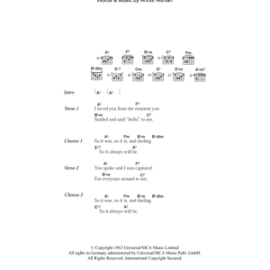 Everly Brothers (So It Was...So It Is) So It Always Will Be Musik Noten - Guitar Chords/Lyrics - 107569-0