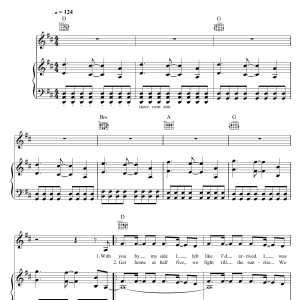 Example Say Nothing Musik Noten - Piano, Vocal & Guitar Chords - 114834-0