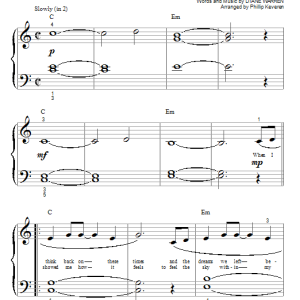Faith Hill There You'll Be (arr. Phillip Keveren) Musik Noten - Big Note Piano - 95665-0