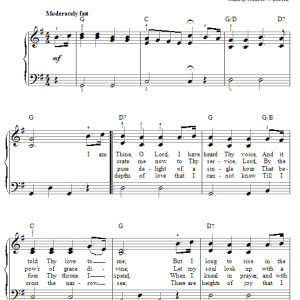 Fanny J. Crosby I Am Thine, O Lord Musik Noten - Easy Piano - 30574-0