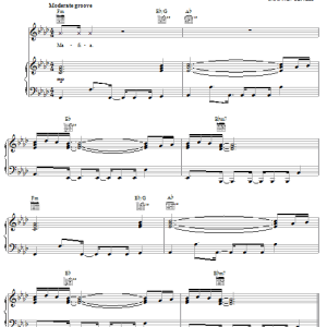 Fantasia When I See U Musik Noten - Piano, Vocal & Guitar Chords - 59198-0
