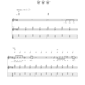 Fats Domino Walking To New Orleans Musik Noten - Guitar Tab - 173294-0