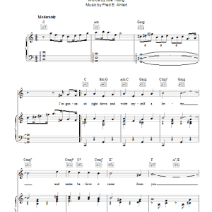 Fats Waller I'm Gonna Sit Right Down And Write Myself A Letter Musik Noten - Piano, Vocal & Guitar Chords - 111783-0