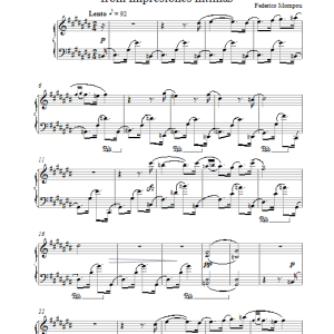 Federico Mompou Secreto From Impresiones Intimas Musik Noten - Piano Solo - 17949-0