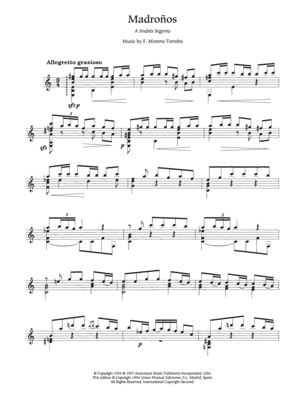 Federico Moreno Torroba Madronos Musik Noten - Easy Guitar - 119190-0