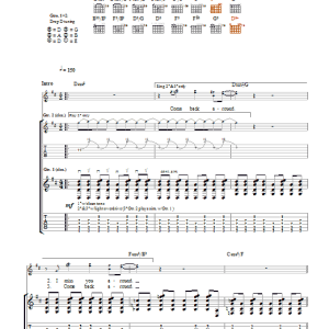 Feeder Come Back Around Musik Noten - Guitar Tab - 23018-0