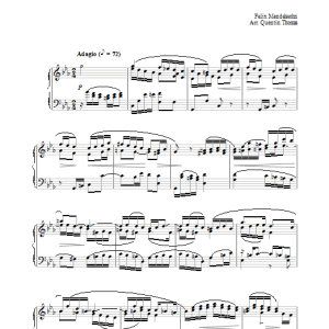 Felix Mendelssohn Adagio Musik Noten - Piano Solo - 28172-thumbnail