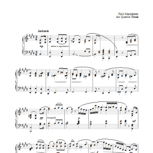 Felix Mendelssohn Andante Musik Noten - Piano Solo - 28174-thumbnail