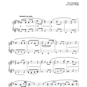 Felix Mendelssohn Lift Thine Eyes Musik Noten - Piano Solo - 28169-0