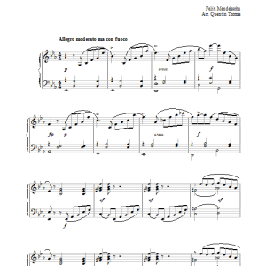 Felix Mendelssohn Octet in Eb Major, Op.20 Musik Noten - Piano Solo - 28171-thumbnail