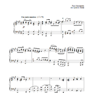 Felix Mendelssohn Organ Sonata No.3, Op.65, A Major Musik Noten - Piano Solo - 28173-thumbnail