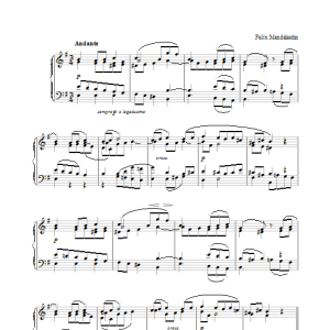 Felix Mendelssohn Seven Characteristic Pieces, Op.7, No.6 Musik Noten - Piano Solo - 28177-thumbnail
