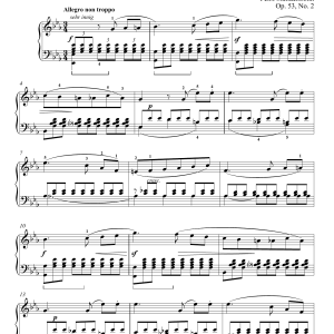 Felix Mendelssohn Song Without Words In E-Flat Major, Op. 53, No. 2 Musik Noten - Piano Solo - 155862-0