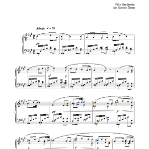 Felix Mendelssohn Symphony No.3 in A, 'The Scottish', Op.56 (3rd Movement) Musik Noten - Piano Solo - 28184-thumbnail
