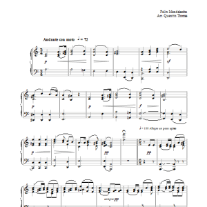 Felix Mendelssohn Symphony No.3 in A, 'The Scottish', Op.56 (Introduction & Allegro from the 1st movement) Musik Noten - Piano Solo - 28183-thumbnail
