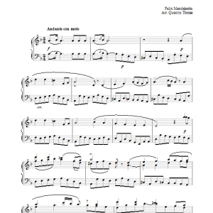 Felix Mendelssohn Symphony No.4 in A, 'The Italian', Op.90 (2nd Movement) Musik Noten - Piano Solo - 28186-thumbnail