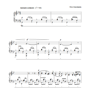 Felix Mendelssohn Venetian Boat Song No.1 Musik Noten - Piano Solo - 28187-thumbnail