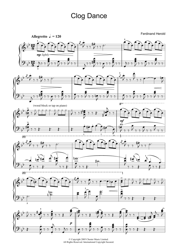 Ferdinand Herold Clog Dance from La Fille Mal Gardee Musik Noten - Piano Solo - 34229-0