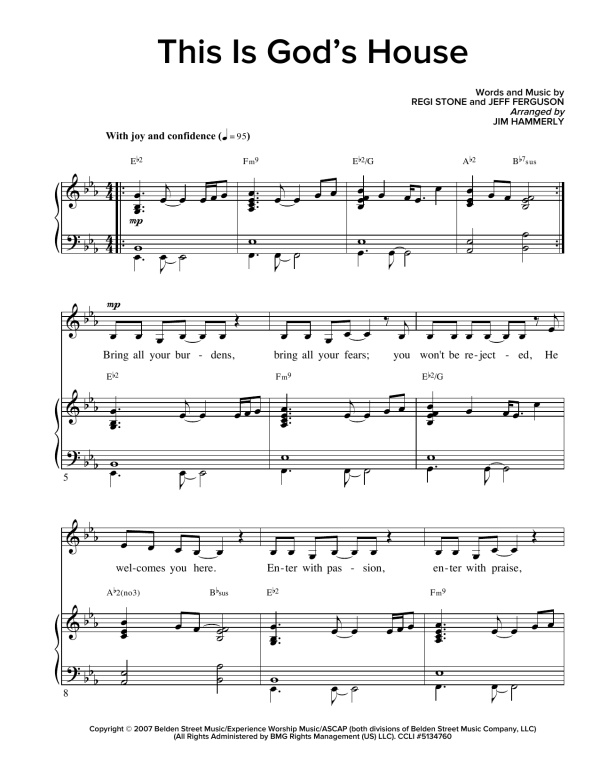 Ferguson This Is God's House Musik Noten - Piano & Vocal - 161027-0