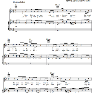 Ferras Hollywood's Not America Musik Noten - Piano, Vocal & Guitar Chords - 64747-0