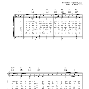Finn Jørgensen I Nattens Mulm Musik Noten - Piano, Vocal & Guitar Chords - 34138-0