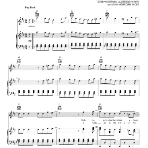 Fitz And The Tantrums The Walker Musik Noten - Piano, Vocal & Guitar Chords - 156890-0