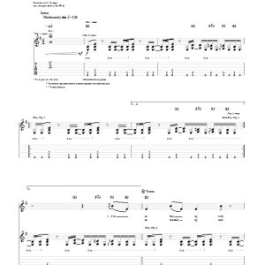 Five Finger Death Punch Never Enough Musik Noten - Guitar Tab - 75113-0