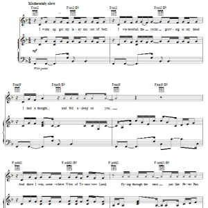 Five For Fighting Disneyland Musik Noten - Piano, Vocal & Guitar Chords - 30172-0