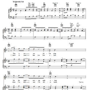 Five For Fighting This Dance Musik Noten - Piano, Vocal & Guitar Chords - 82564-0