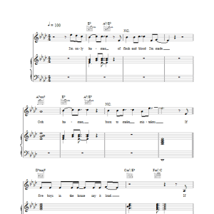 Five Human Musik Noten - Piano, Vocal & Guitar Chords - 31565-0