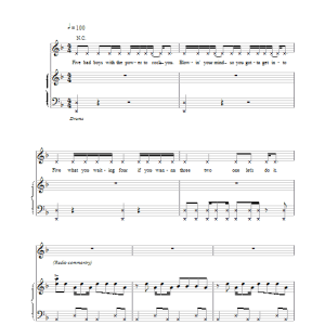 Five Slam Dunk Da Funk Musik Noten - Piano, Vocal & Guitar Chords - 17583-0