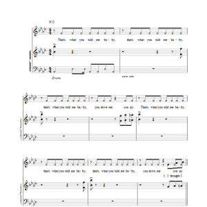 Five That's What You Told Me Musik Noten - Piano, Vocal & Guitar Chords - 17586-0