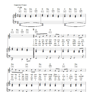 Fleet Foxes He Doesn't Know Why Musik Noten - Piano, Vocal & Guitar Chords - 46556-0