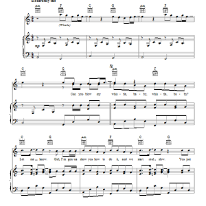 Flo Rida Whistle Musik Noten - Piano, Vocal & Guitar Chords - 92216-0