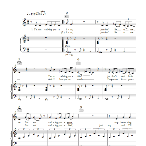 Florence And The Machine I'm Not Calling You A Liar Musik Noten - Piano, Vocal & Guitar Chords - 48312-0