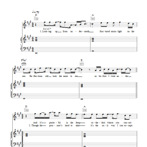 Florence And The Machine Never Let Me Go Musik Noten - Piano, Vocal & Guitar Chords - 112708-0