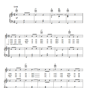 Folk Song Jenny Jenkins Musik Noten - Piano, Vocal & Guitar Chords - 87990-0
