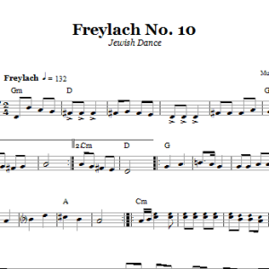 Folk Tune Freylach No. 10 (Jewish Dance) Musik Noten - Lead Sheet / Fake Book - 66533-0