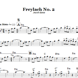 Folk Tune Freylach No. 2 (Jewish Dance) Musik Noten - Lead Sheet / Fake Book - 66534-0