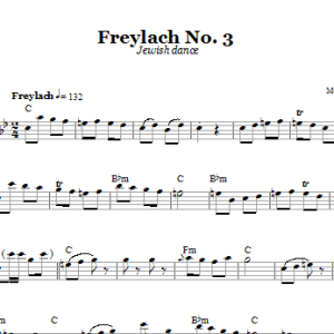 Folk Tune Freylach No. 3 (Jewish Dance) Musik Noten - Lead Sheet / Fake Book - 66535-0