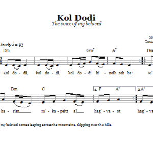Folk Tune Kol Dodi (The Voice Of My Beloved) Musik Noten - Lead Sheet / Fake Book - 66566-0