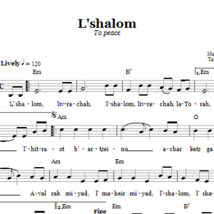 Folk Tune L'shalom (To Peace) Musik Noten - Lead Sheet / Fake Book - 66564-0