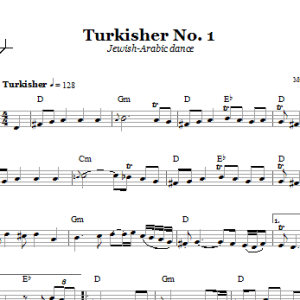 Folk Tune Turkisher No. 1 (Jewish-Arabic Dance) Musik Noten - Lead Sheet / Fake Book - 66364-0