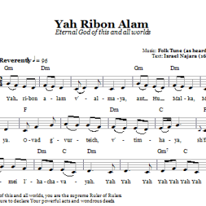 Folk Tune Yah Ribon Olam (Eternal God Of This And All Worlds) Musik Noten - Lead Sheet / Fake Book - 66311-0
