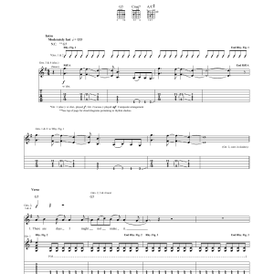 Foo Fighters In The Clear Musik Noten - Guitar Tab - 167862-0